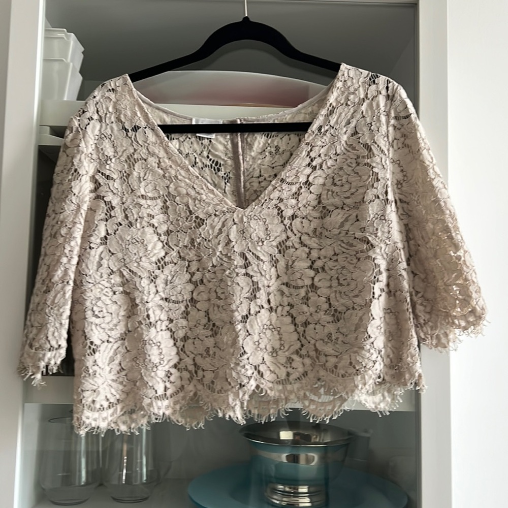 Jenny Yoo Libby Lace Top XL